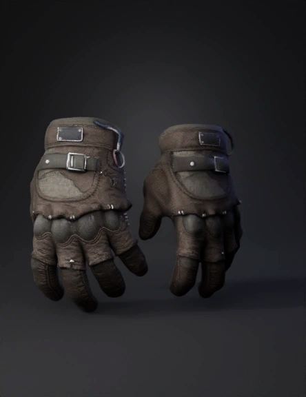 tactical gloves with buckle strap reinforced knuckles dark leather a